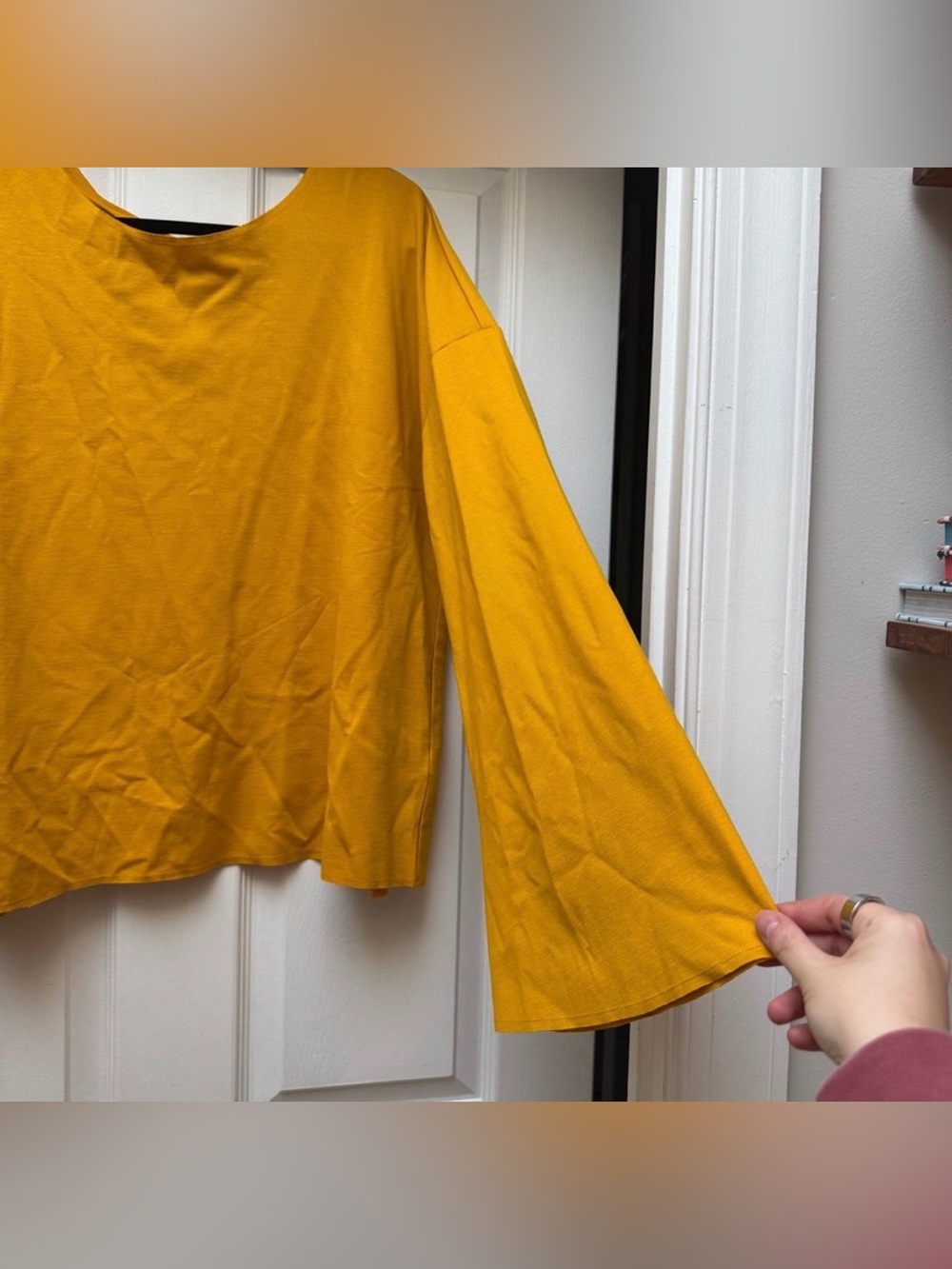 NWT Topshop Open Back Bell Sleeve Top, size 12 - Picture 2 of 4